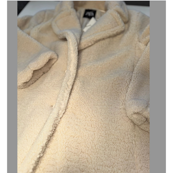Zara Long Fleece Coat Size XXL - Picture 9 of 9